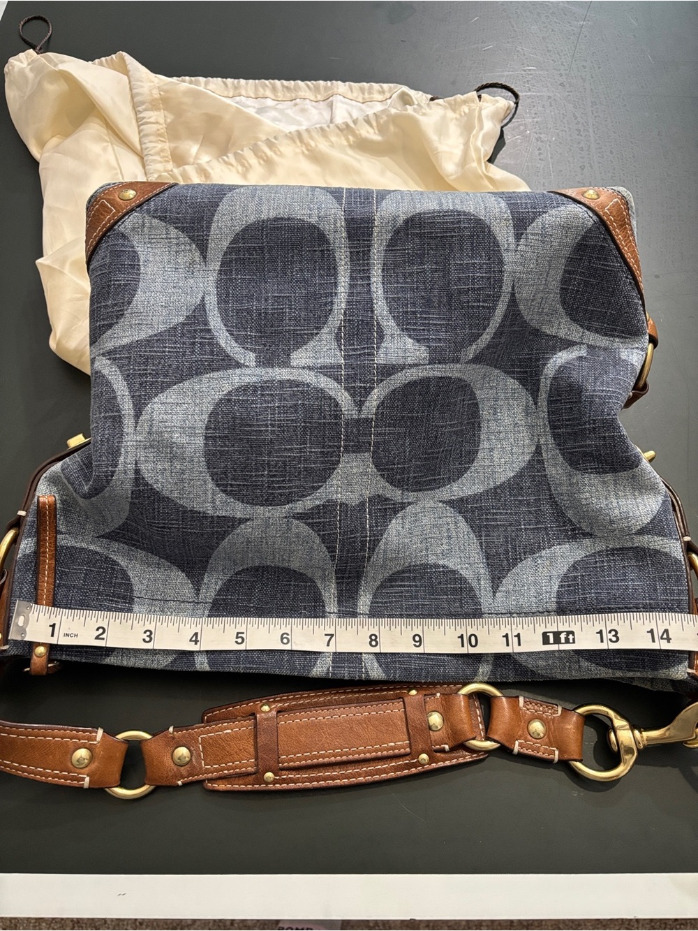 Vintage Denim Coach Carlye shoulder bag. - Picture 10 of 14